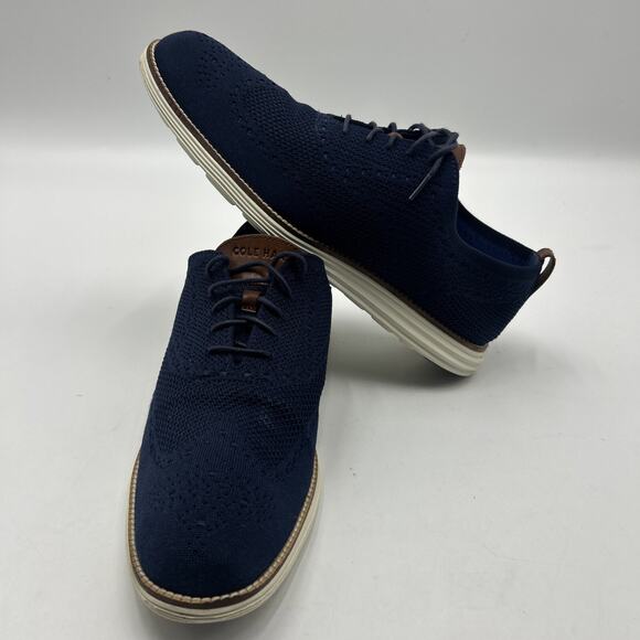 Cole Haan Original Grand Men’s 13M Dress Casual Shoes Navy Stitchlite Wingtip main image 6